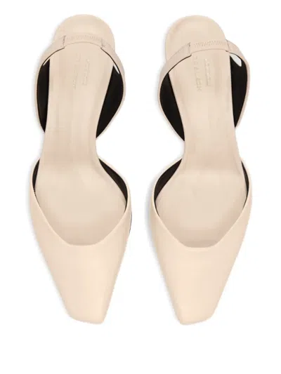 Loulou De Saison Square Toe Slingback Pumps In Neutral