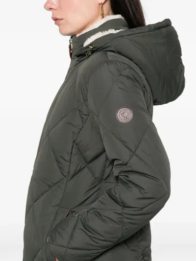 Ralph Lauren Quilted Hooded Puffer Jacket In Gray