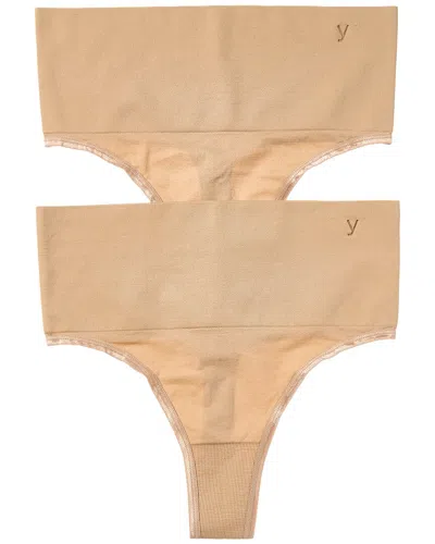 Yummie 2pk Ultralight Shaping Thong In Brown