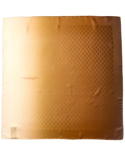 Gucci Silk Scarf In Brown