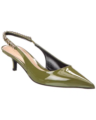 Gucci Signoria Patent Slingback Pump In Green