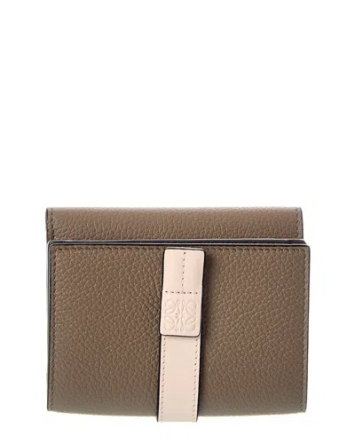 Loewe Leather Trifold Wallet In Green