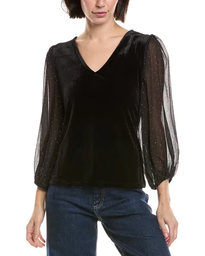 Vince Camuto Velvet Top In Black