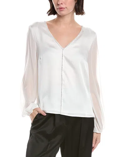 Vince Camuto Chiffon Blouse In White