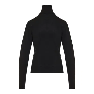 Saint Laurent Long-sleeved Sweater In Black