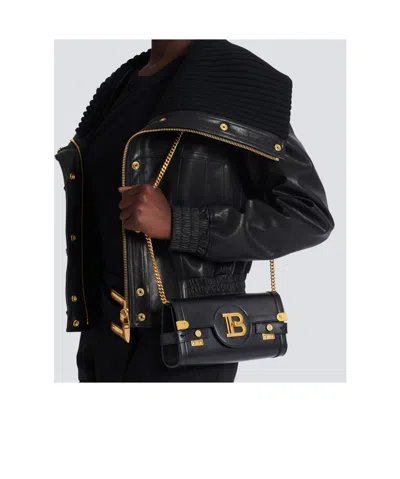 Balmain Pochette B-buzz 23 In Pelle Di Vitello In Black