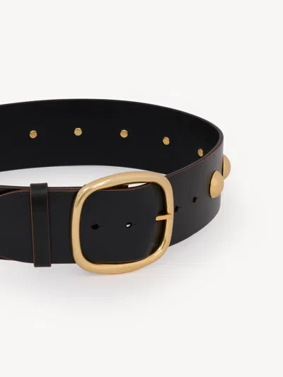 Chloé Leather Belt In Black