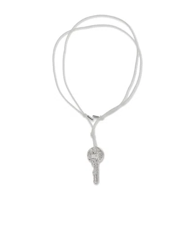 Mm6 Maison Margiela Key Pendant Necklace In Metallic