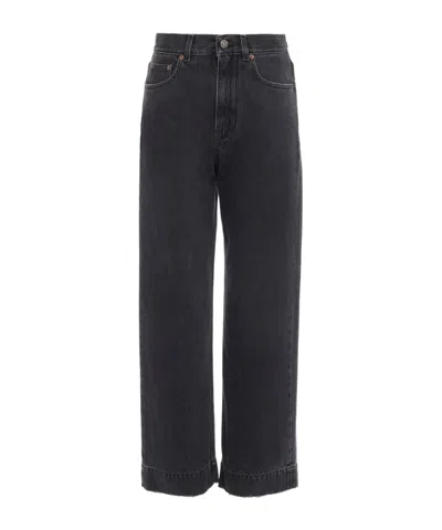Chloé High-waisted Cropped Jeans In Black
