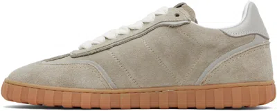 Ami Alexandre Mattiussi Gray Leather Low Top Step Sneakers In Gray