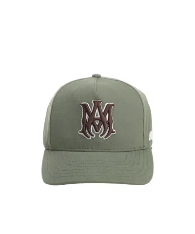 Amiri Logo Embroidered Curved Peak Hat In Green