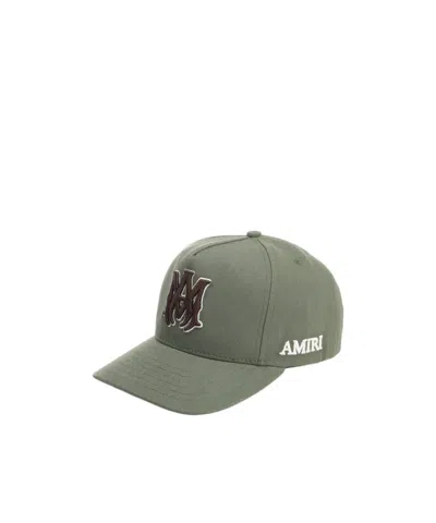 Amiri Logo Embroidered Curved Peak Hat In Green