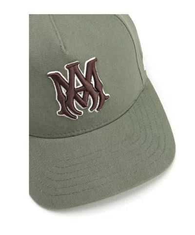 Amiri Logo Embroidered Curved Peak Hat In Green