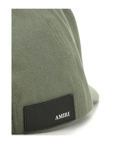 Amiri Logo Embroidered Curved Peak Hat In Green