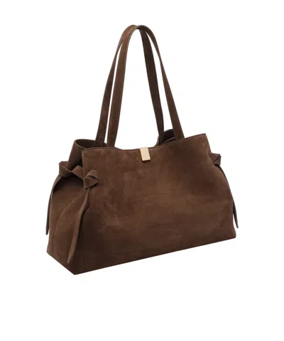 Yuzefi Double-handle Shoulder Bag In Brown