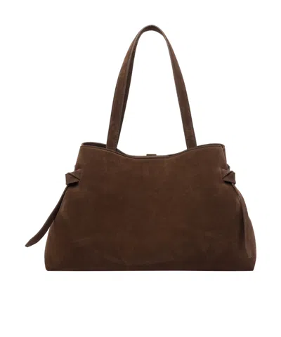 Yuzefi Double-handle Shoulder Bag In Brown
