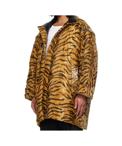 Martine Rose Leather Coat In Black