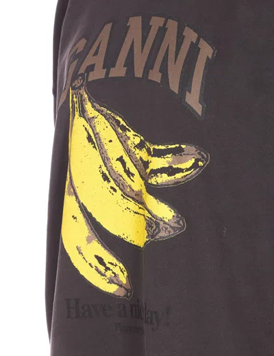 Ganni Women Vintage Wash Hoodie In Black