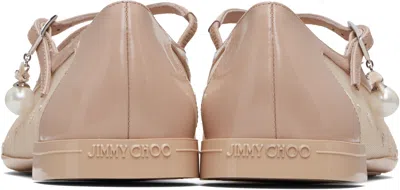 Jimmy Choo Pink Eleri Ballerina Flats In Neutral