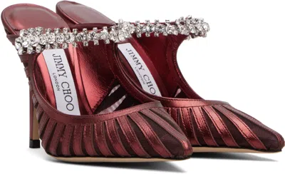 Jimmy Choo Bing 100 High Heels In Burgundy