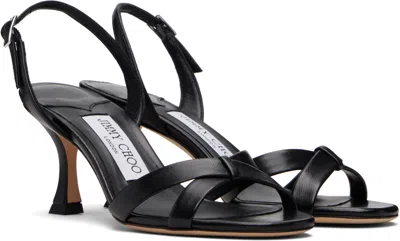 Jimmy Choo Elsy 70 Leather Heeled Sandals In Schwarz