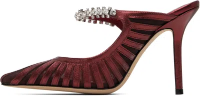 Jimmy Choo Bing 100 High Heels In Burgundy
