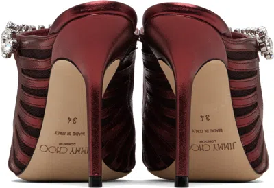 Jimmy Choo Bing 100 High Heels In Burgundy