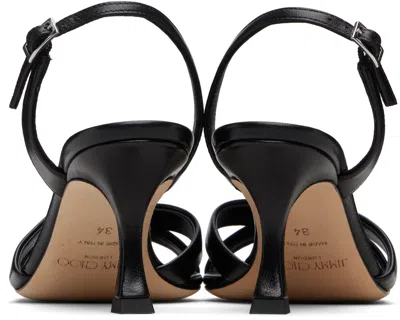 Jimmy Choo Elsy 70 Leather Heeled Sandals In Schwarz