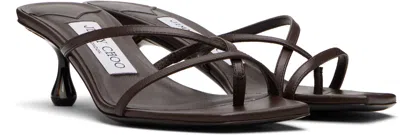 Jimmy Choo Etana 50 High-heeled Sandals In Brown