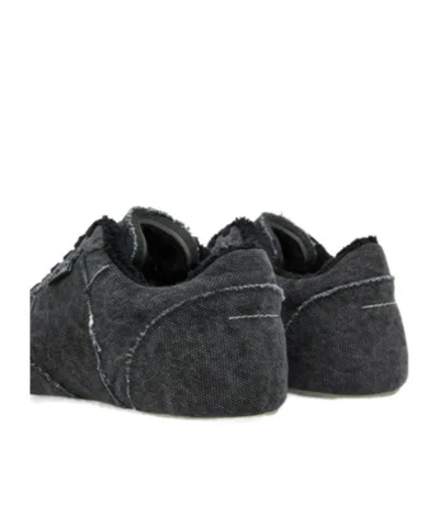 Mm6 Maison Margiela Anatomic Sneaker Black Canvas In Animal Print