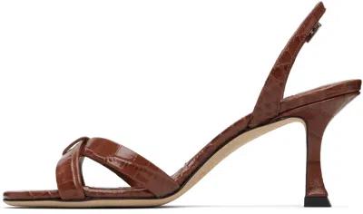 Jimmy Choo Elsy 70 High-heeled Sandals In Brown