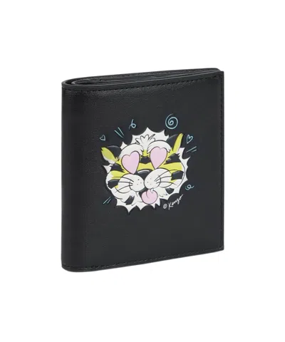Kenzo Wild Tiger Mini Fold Wallet In Black