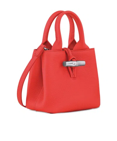 Longchamp Le Roseau Xs Handbag In Red
