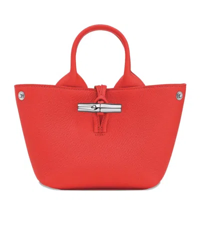 Longchamp Le Roseau Xs Handbag In Red