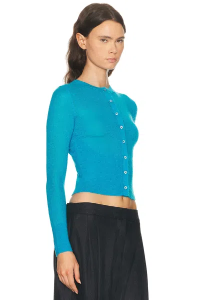 Alaïa Alaϊa Fitted Cardigan In Blue