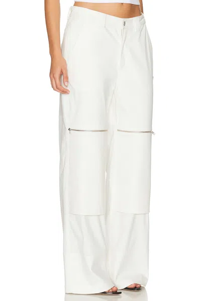 Haelo Flex Waist Zip Cargo Pant In White