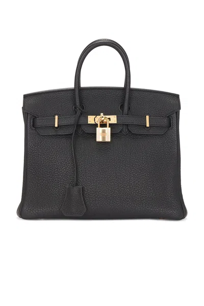Pre-owned Hermes Togo Birkin 25 Handbag In Black