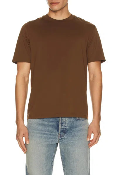Frame Light Cotton Tee In Brown