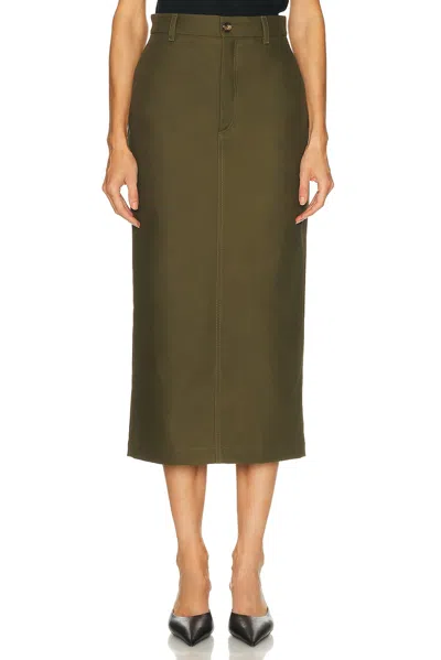 Wardrobe.nyc Drill Midi Skirt In Green