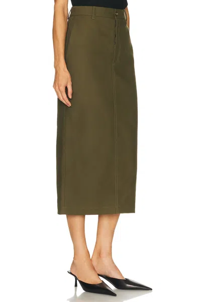 Wardrobe.nyc Drill Midi Skirt In Green