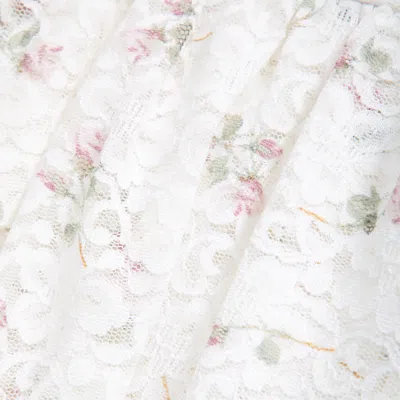 Abercrombie & Fitch Long-sleeve Lace Tiered Mini Dress In White