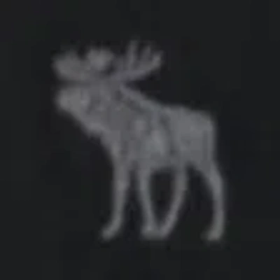 Abercrombie & Fitch Essential Icon Full-zip Hoodie & Icon Baggy Open-hem Sweatpants Set In Black