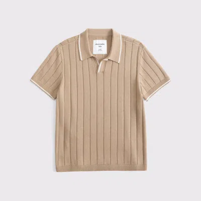 Abercrombie & Fitch Johnny Collar Sweater Polo In Neutral