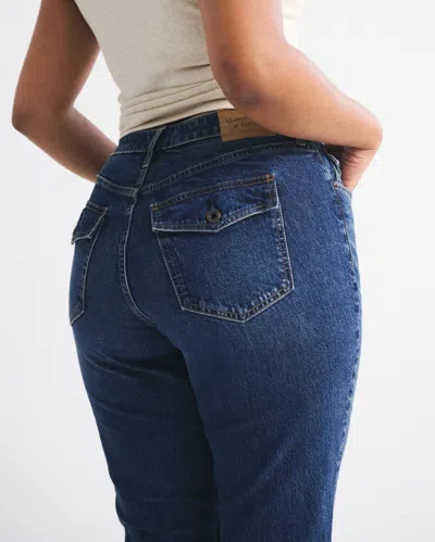 Abercrombie & Fitch Curve Love High Rise Bootcut Jean In Blue