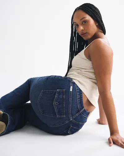 Abercrombie & Fitch Curve Love High Rise Bootcut Jean In Blue