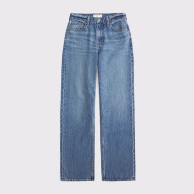 Abercrombie & Fitch Curve Love High Rise Loose Jean In Blue