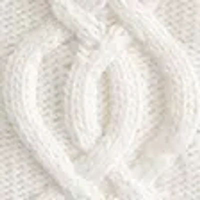 Abercrombie & Fitch Cable-knit Collared Cardigan In White