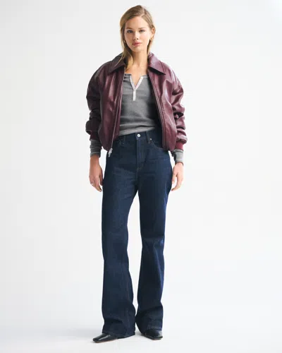 Abercrombie & Fitch Long-sleeve Rib Henley In Gray