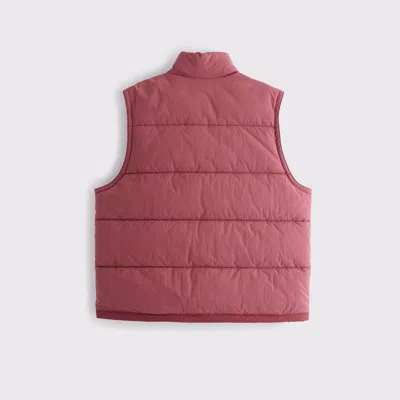 Abercrombie & Fitch Puffer Vest In Red