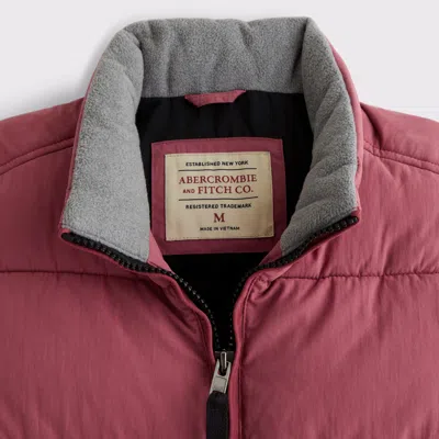 Abercrombie & Fitch Puffer Vest In Red